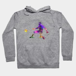 Soccer player in watercolor Hoodie